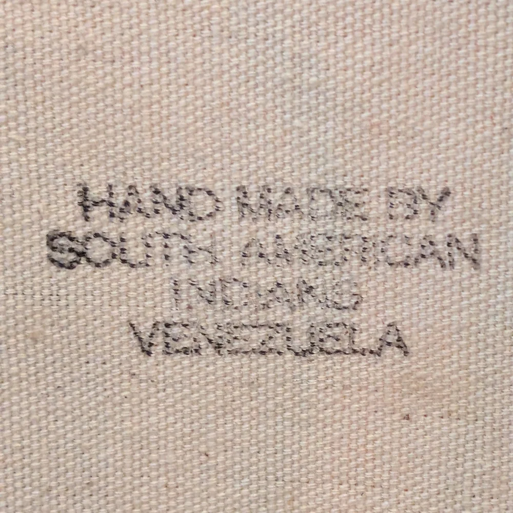 Vintage Venezuelan Tropical Handmade Hooked Rug